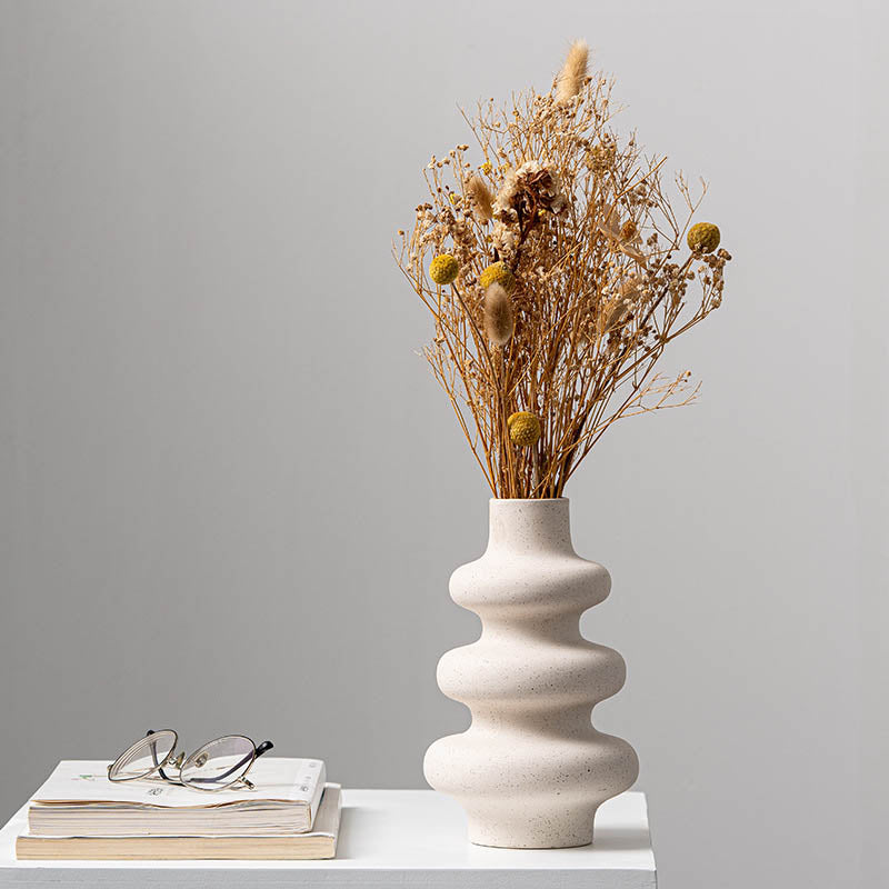 Deko-Vase „Arta“ – moderne Keramik, Beige