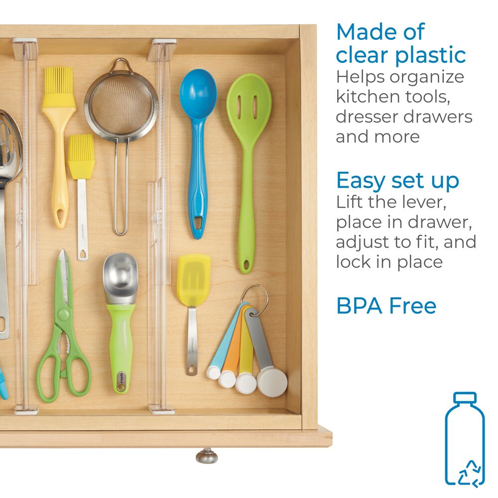 Schubladentrenner „Clario Divide“ – Set aus 2, verstellbar, klar