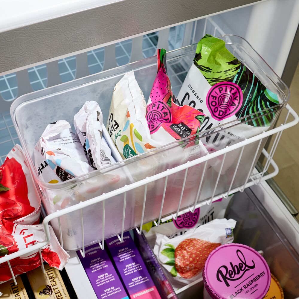 Organizer-Box "Clario Split" - mit Trennwand, klar & weiß