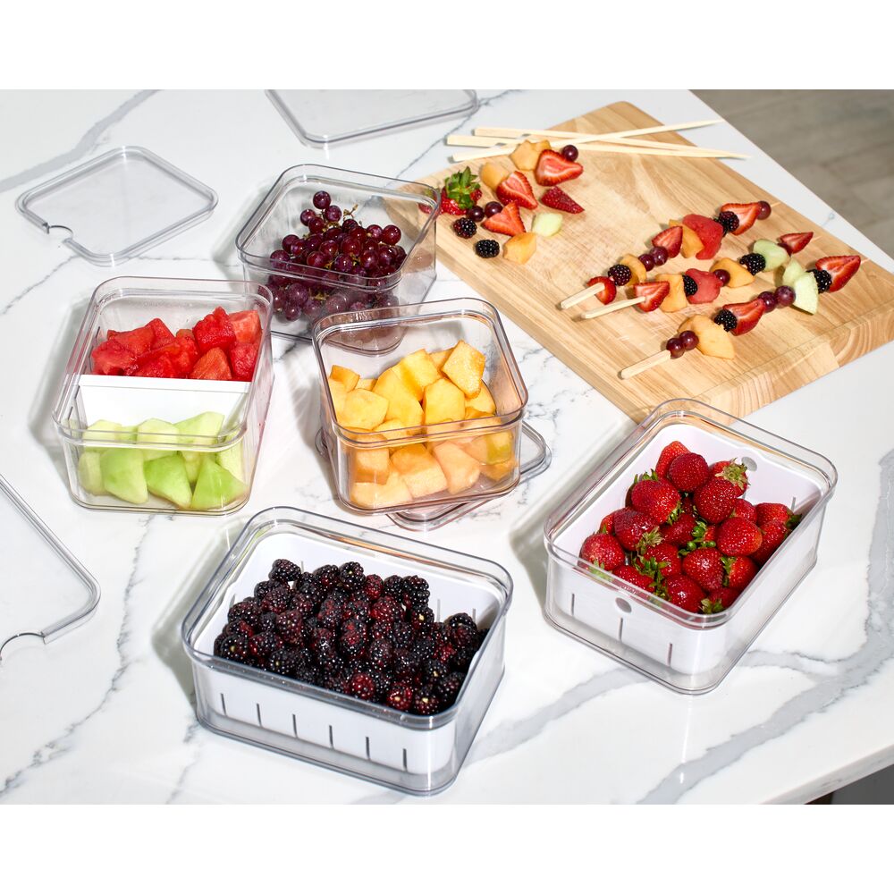 Frische-Box „Clario MiniFresh“ – stapelbar, mit Abtropfeinsatz