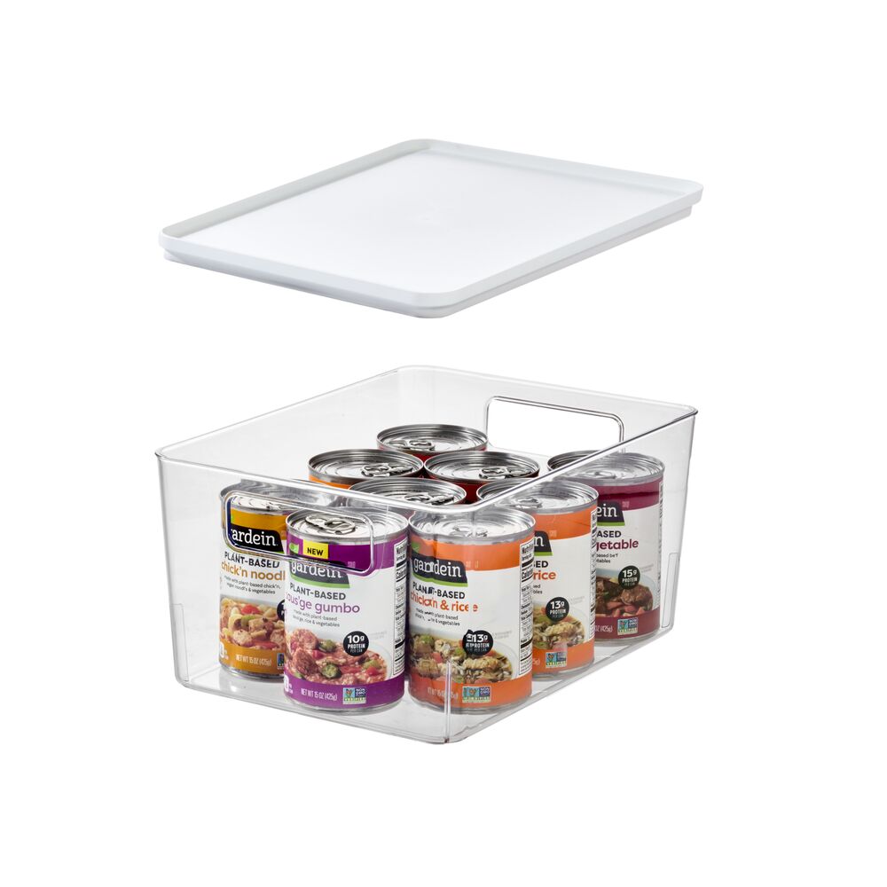 Aufbewahrungsbox "Clario Plus" - mit Deckel, stapelbar, klar