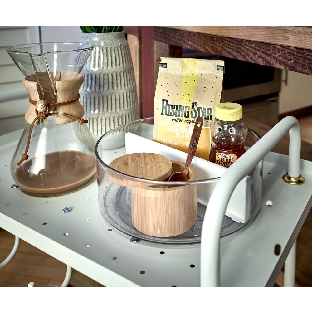 Dreh-Organizer "Circo" - mit herausnehmbarer Trennwand, klar