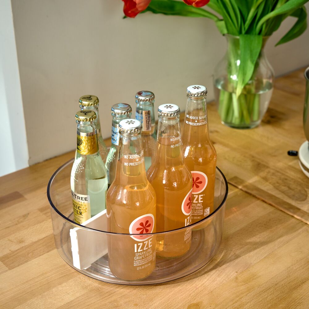 Dreh-Organizer "Circo" - mit herausnehmbarer Trennwand, klar