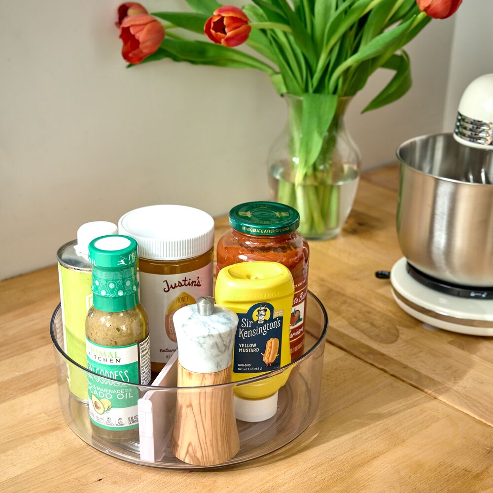 Dreh-Organizer "Circo" - mit herausnehmbarer Trennwand, klar