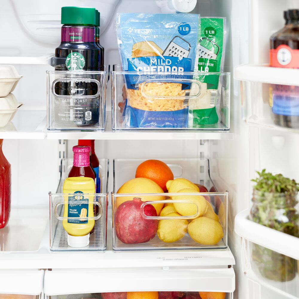 Kühlschrank-Organizer "Clario Quad" - 4-teilig, recycelt, klar