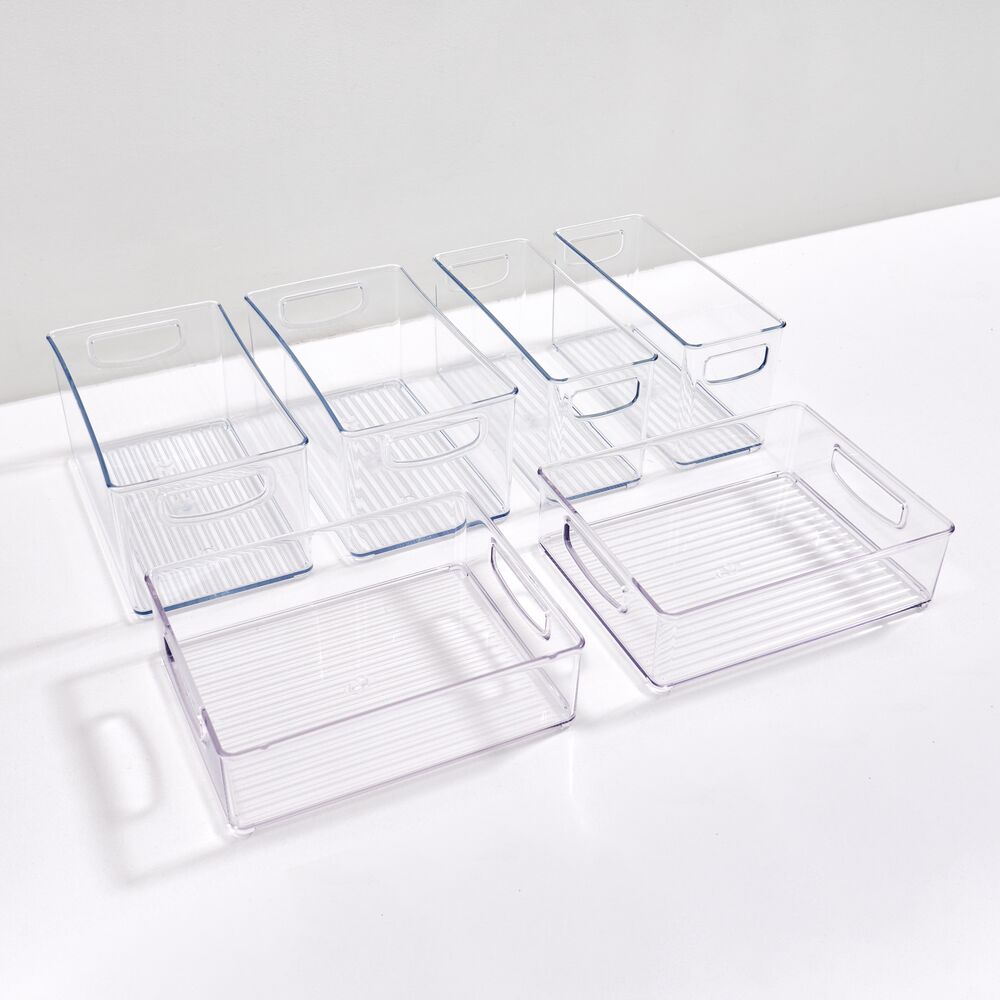 Organizer-Set "Linis Stack" - 6-teilig, stapelbar, klar