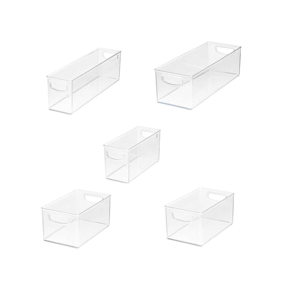 Organizer-Set „Clario Stack 5“ – stapelbar, klar, 5-teilig
