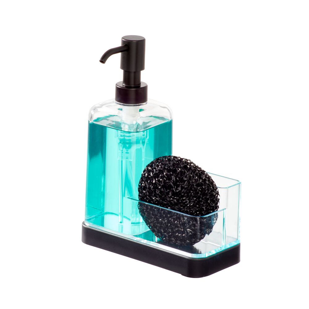 Spül-Organizer „Froma Duo“ – mit Seifenspender, schwarz/klar