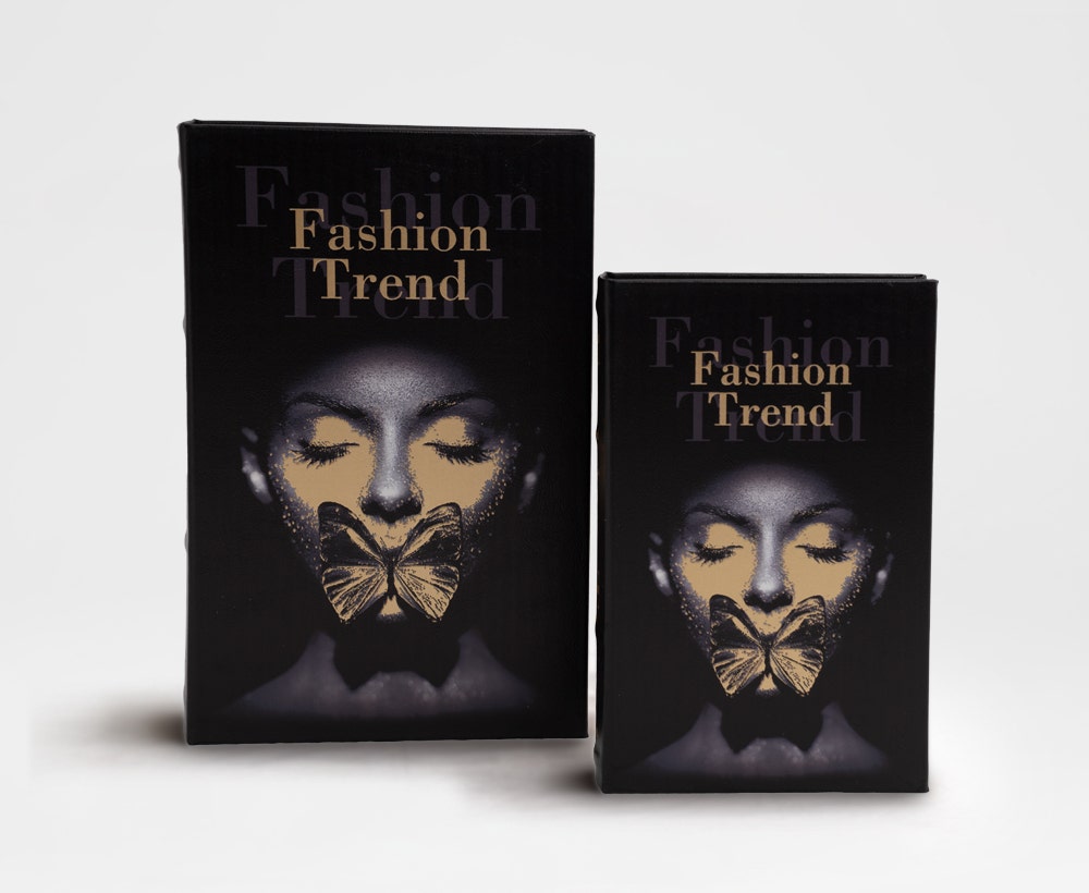 Noir Luxe - Buchboxen-Set in Schwarz & Gold (2-teilig)