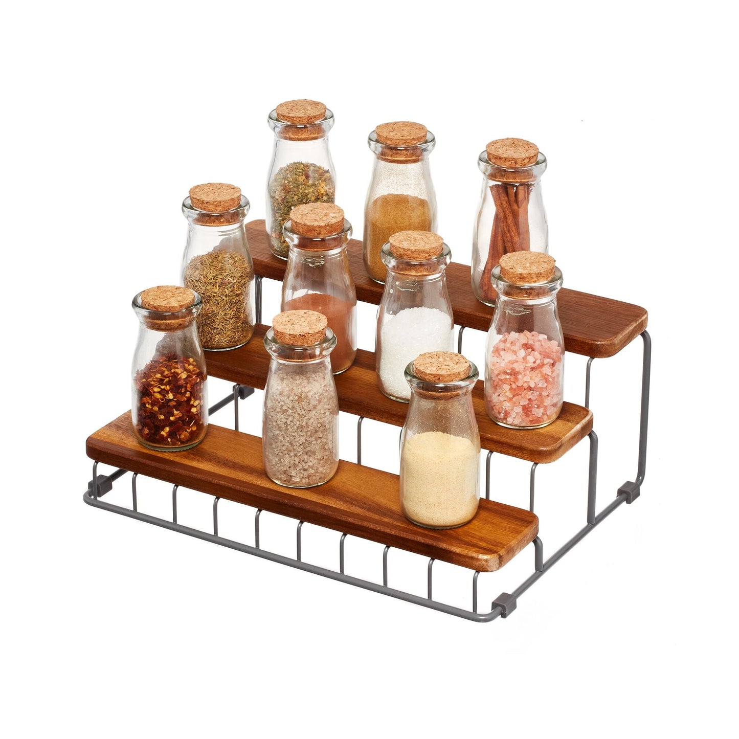 Organizer-Regal "Acero" - 2 Ebenen, Holz & Metall