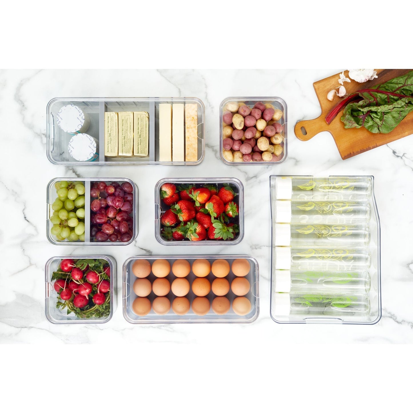 Organizer-Set "Pure Space" - 7-teilig, stapelbar, mit Deckeln