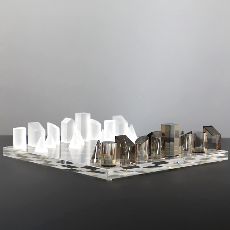 Schachset „Prisma“ – modernes Acryl-Design
