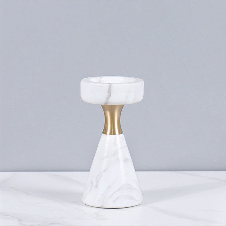 Kerzenhalter „Nordic Glow“ – Marmor & Messing