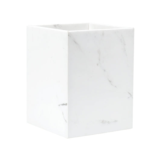 Marmora – Weißer Marmor-Mülleimer mit Stil