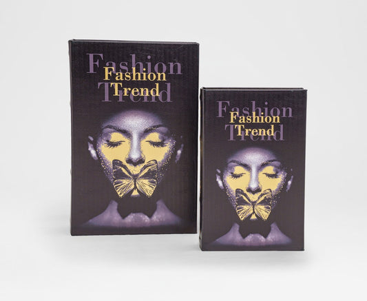 Noir Luxe - Buchboxen-Set in Schwarz & Gold (2-teilig)