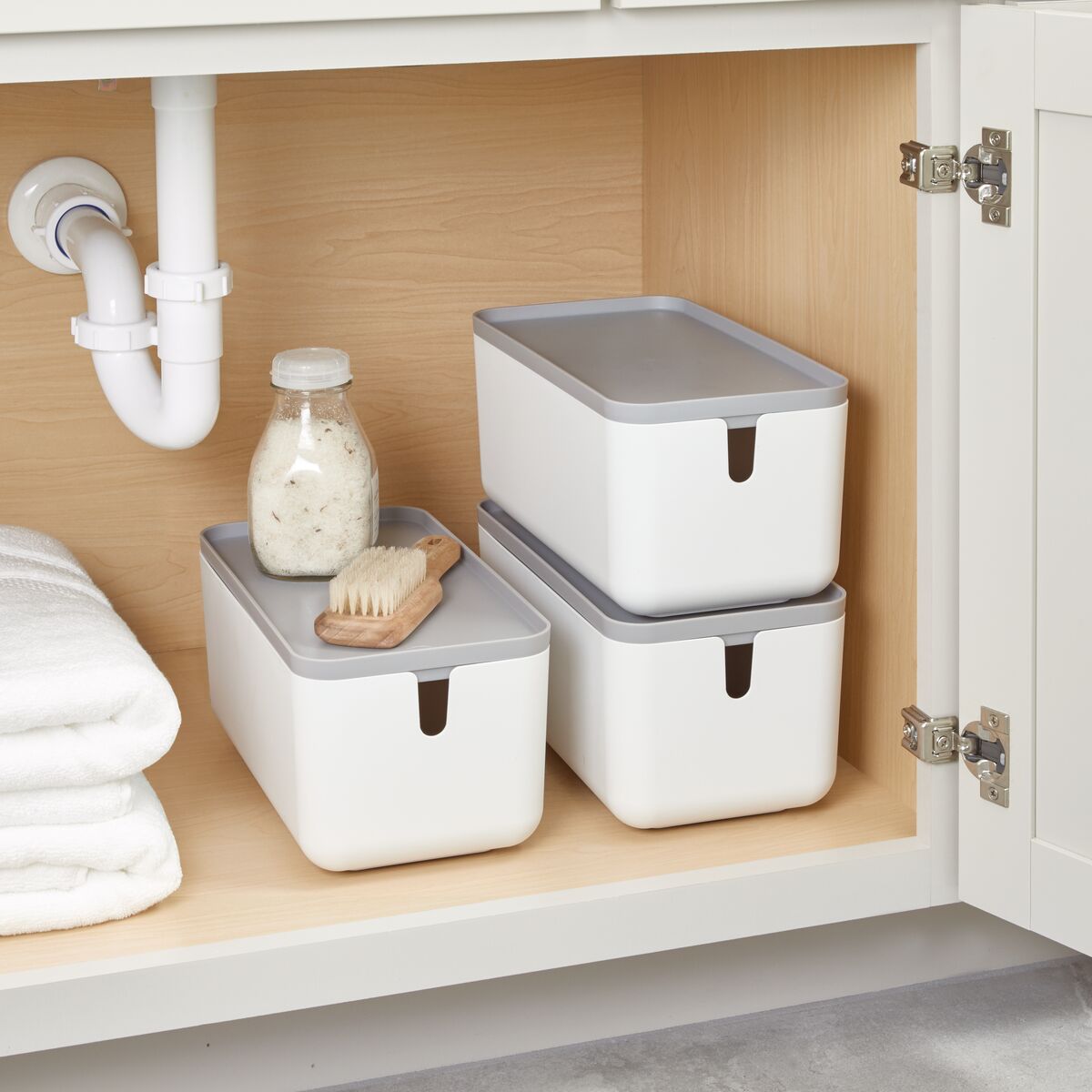 Aufbewahrungsbox „Cade“ – mit Deckel, stapelbar, klar