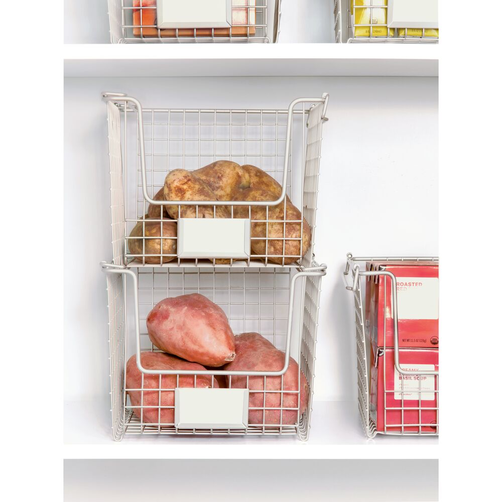 Stapelkorb "Classa" - mit Griffen, stapelbar, mattes Satin-Finish