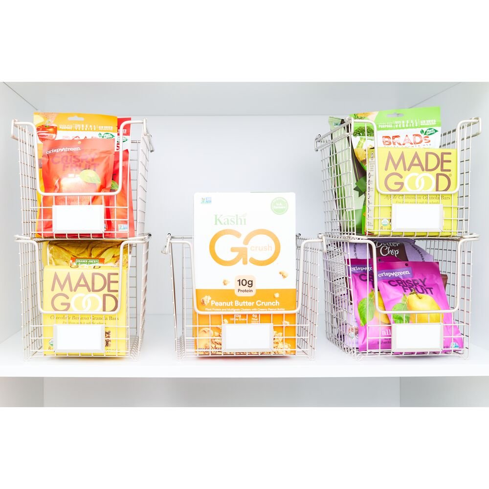 Stapelkorb "Classa" - mit Griffen, stapelbar, mattes Satin-Finish