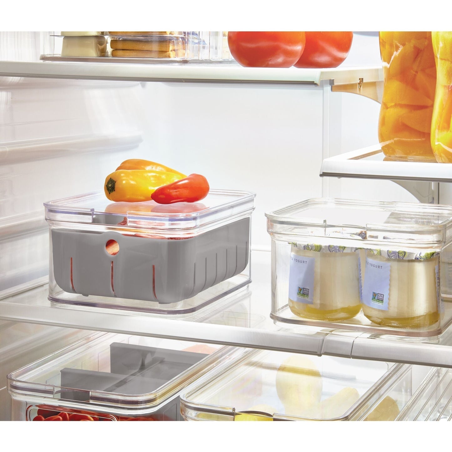 Frische-Box „Clario MiniFresh“ – stapelbar, mit Abtropfeinsatz