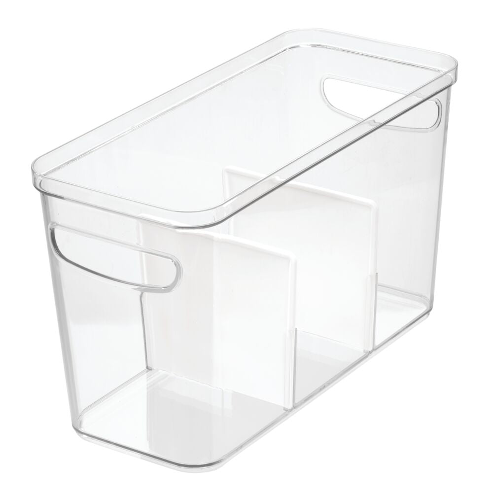 Organizer-Box "Clario Duo" - mit 2 Trennwänden, klar, weiß