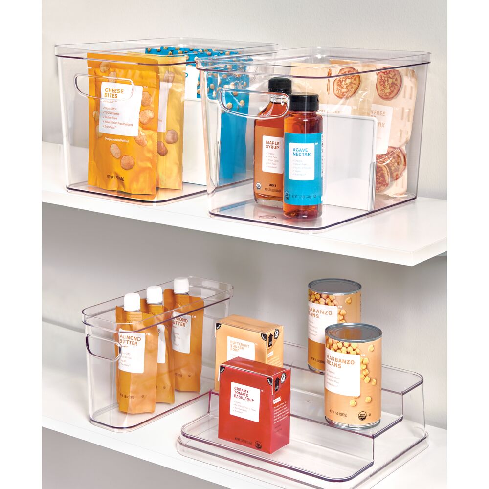 Organizer-Box "Clario Split" - mit Trennwand, klar & weiß