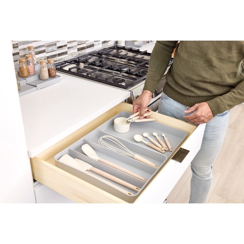 Küchen-Accessoire-Set "Ecolina" - aus recyceltem Kunststoff, grau