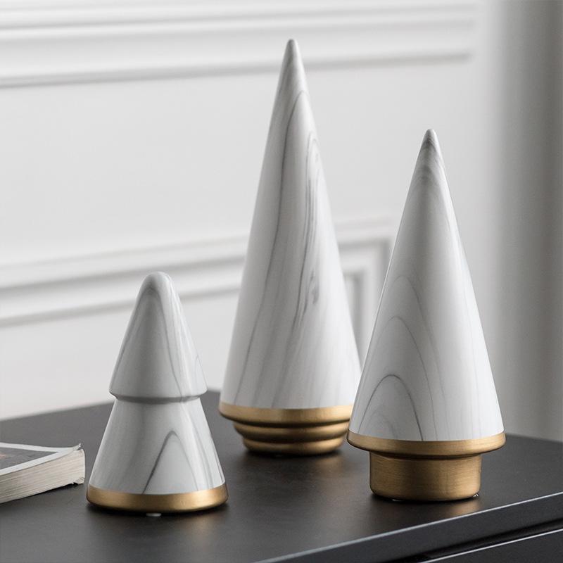 Keramik-Weihnachtsbäume „Aurora“ – Set aus 3