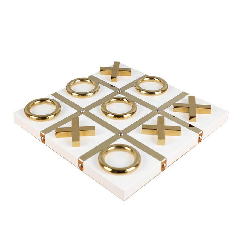 Tic-Tac-Toe „Liora“ – Luxusspiel aus Holz & Edelstahl